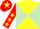 Silk - Yellow and Light Green diabolo, Red sleeves, Yellow stars, Red cap, Yellow star