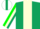 Silk - Dark green, white 'LR' on back, green and cream stripe and cu