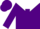 Silk - Purple, purple crosses on white yoke, purple cross on whi