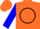 Silk - Orange, Black Circle 'S', Blue Sleeves
