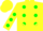 Silk - Green-light yellow disc m yellow green spots - cl t green-light