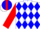 Silk - White, blue diamonds, red 'RP', blue diamond stripe on red sleeves