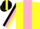 Silk - Yellow, Black 'TTR' on Pink Panel