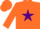 Silk - Fluorescent Orange, Purple Star, Purple Star