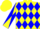 Silk - Yellow, Blue Diamonds, Yellow and Blue Diagonally Quartered S