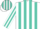 Silk - WHITE, Turquoise Stripes