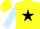 Silk - Yellow, black star, light blue sleeves