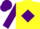 Silk - Yellow, Purple Diamond Frame, Purple Bars on Sleeves, Yellow and Purple Cap
