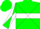 Silk - Green, White Hoop, Green and White Diagonal Quartered Sleeve