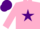 Silk - Pink, purple star, pink and purple cap