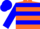 Silk - Orange, blue 'C', blue hoops on sleeves, blue cap