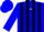 Silk - Blue, black stripes, white 'P' in white circle, blue and black ca