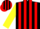 Silk - BLACK, Red Stripes, Yellow Slvs