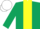 Silk - dark green, yellow stripe and darmlets, white cap
