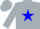 Silk - Silver, Blue Star, Blue Bars on Whit