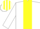 Silk - WHITE, yellow panel, white sleeves, yellow armlet, white & brown striped cap