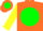 Silk - Fluorescent Orange, Hunter Green disc, Yellow 'SS', Yellow Sleev