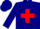 Silk - Navy Blue, Red Cross, Navy Bl
