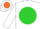 Silk - White, Orange E and Elk Head Emblem on Lime Green disc, Lime Gr