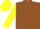 Silk - Brown,yellow sleeves,yellow cap