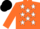 Silk - Orange White stars, Orange sleeves, Black cap