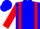 Silk - Blue, Red Braces and White E, Red Bars on sleeves