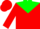 Silk - Red, green yoke, white 'GT' on back, green