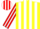 Silk - Yellow, Red Circled W, Red and White Panels, Red and White Stripes on S