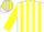 Silk - White, pale yellow stripes, pale yellow stripes on sleeves, pale yellow