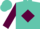 Silk - Turquoise, Maroon Diamond, Maroon 'TRM' on Sleeves