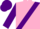 Silk - Pink, Purple CR and Sash, Purple Bars on Sleeves, Purple Cap