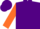 Silk - Purple and Orange Quarters, Orange Sleeves, Two Purpl