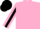 Silk - Pink, black emblem, black stripe on sleeves, pink and black cap