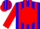 Silk - Blue, Blue 'H' on Red disc, Red Stripes on Sleeves