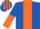 Silk - Royal Blue, Orange stripe, halved sleeves, striped cap
