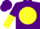 Silk - Purple, Yellow disc, Purple Emblem, Purple and Yellow Halved Sleeves, Purple Cap