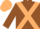 Silk - Brown, beige cross belts, brown and beige cap