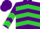 Silk - Purple, lime green inverted chevrons o