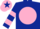 Silk - Dark Blue, Pink disc, hooped sleeves, Pink cap, Dark Blue star