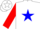 Silk - White,Blue Star,Red bands on sleeves