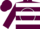 Silk - Maroon, White Circle and 'W', White Hoops