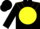 Silk - Black, Fluorescent Yellow disc and Emblem, Yellow Chevron