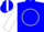 Silk - Blue,white 'K' in white circle,blue stripe on white sleeves