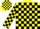 Silk - Yellow, Black Horseshoes, Black Blocks on Sleeve