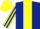 Silk - Dark Blue, Yellow stripe, Yellow and Dark Blue striped sleeves, Yellow cap