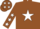 Silk - Brown, White star, Brown sleeves, White stars, Brown cap, White stars