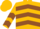Silk - Gold, brown inverted chevrons, gold