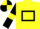 Silk - Yellow, Black hollow box, Black sleeves, Yellow armlets, quartered cap