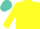 Silk - Turquosie, yellow diamond stripe, turquoise cap