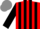 Silk - Red, black stripes on sleeves, black & grey emblem on back, matching cap